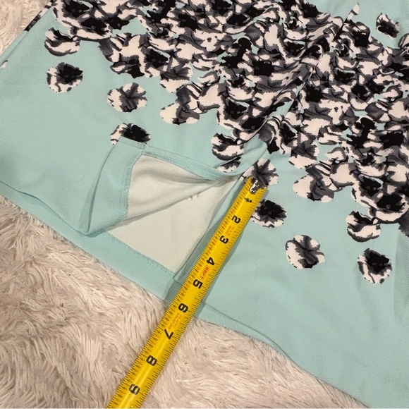 Phase 7 Seven Black Gray Mint Print Sleeveless Stretch Polyester Dress NWT Sz18 - Picture 9 of 12